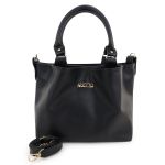 Bolsa Média Com Alça Mão e Transversal Gabi Preta