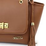 Bolsa Média Com Alça Mão e Transversal Livia Caramelo