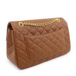 Bolsa Média Com Alça de Corrente Manu Caramelo