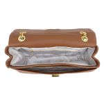 Bolsa Média Com Alça de Corrente Manu Caramelo