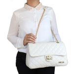 Bolsa Média Com Alça de Corrente Manu Off White