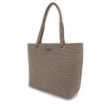 Bolsa Sacola de Praia Maresia Marrom com Bege