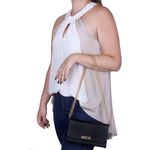Bolsa Pequena Stela Preta Trançada