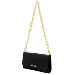 Bolsa Pequena Stela Preta Trançada
