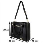 Bolsa Baú Lisa Grande Gisele - Preta