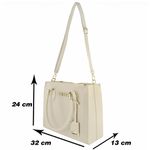 Bolsa Baú Lisa Grande Gisele - Marfim