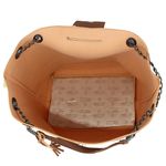 Bolsa Sacola Ana Lua Alça Corrente Caramelo