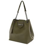 Bolsa Sacola Ana Lua Alça Corrente Verde Militar