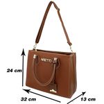 Kit Bolsa Baú Trançada e Carteira - Caramelo