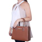 Kit Bolsa Baú Trançada e Carteira - Caramelo