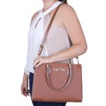 Kit Bolsa Baú Trançada e Carteira - Caramelo