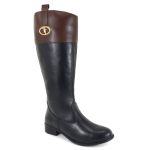 Bota Feminina em Couro Hipismo Montaria Cano Longo Preto