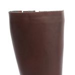 Bota Feminina Em Couro Montaria Cano Alto Lisa Marrom