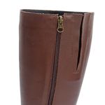 Bota Feminina Em Couro Montaria Cano Alto Lisa Marrom