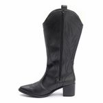 Bota Feminina Texana Western Cano Longo Preto