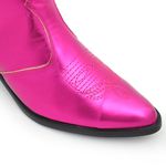 Bota Feminina Texana Western Cano Médio Rosa