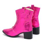 Bota Feminina Texana Western Cano Médio Rosa