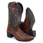 Bota Texana Bico Fino Charleston Marrom