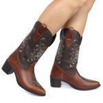Bota Texana Bico Fino Charleston Marrom