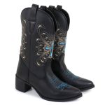 Bota Texana Bico Fino Charleston Preta