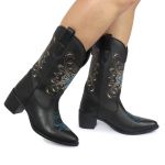 Bota Texana Bico Fino Charleston Preta