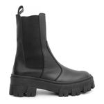 Bota Chelsea em Couro Cano Médio Sola Tratorada