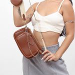 Bolsa Baguete Feminina Eva Marrom