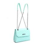 Bolsa Jade Com Alça de Corrente e Repartições Verde Água