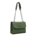 Bolsa Jade Com Alça de Corrente e Repartições Verde Militar