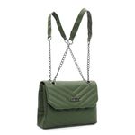 Bolsa Jade Com Alça de Corrente e Repartições Verde Militar