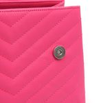 Bolsa Jade Com Alça de Corrente e Repartições Rosa