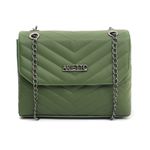 Bolsa Jade Com Alça de Corrente e Repartições Verde Militar