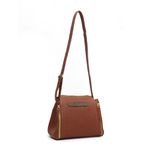 Bolsa Feminina 3 Zipers Kyra Marrom