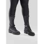Bota Coturno Feminino Cano Longo em Couro Legítimo Sola Tratorada