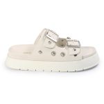 Papete Feminina Fivelas Camila Sola Alta Off White