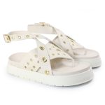 Papete Feminina Alessandra Sola Alta Off White