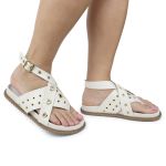 Papete Feminina Alessandra Sola Baixa Off White