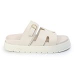 Papete Feminina Elisa Fivela Detalhe em H Sola Alta Off White