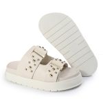 Papete Feminina Aurora Sola Alta Off White