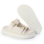 Papete Feminina Vitoria Duas Tiras Sola Alta Off White