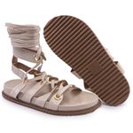Sandalia Papete Zara Amarração Sola Baixa Off White