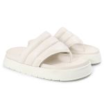 Sandalia Papete de Dedo Sola Alta Leona Off White