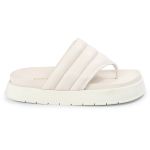 Sandalia Papete de Dedo Sola Alta Leona Off White