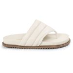 Sandalia Papete de Dedo Sola Baixa Leona Off White