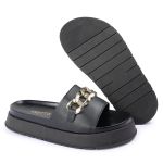 Papete Feminina Corrente Lucia Sola Alta Preta