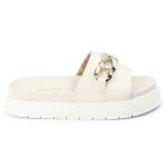 Papete Feminina Corrente Lucia Sola Alta Off White