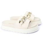 Papete Feminina Corrente Lucia Sola Alta Off White