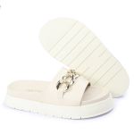 Papete Feminina Corrente Lucia Sola Alta Off White