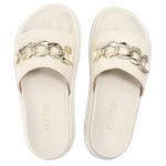 Papete Feminina Corrente Lucia Sola Alta Off White