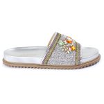 Papete Feminina com Pedraria e Brilho Cristal